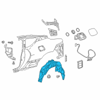 OEM 2020 Lexus LC500h Liner, Rear Wheel Housing Diagram - 65637-11010