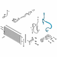 OEM 2018 Lincoln MKZ AC Hose Diagram - HP5Z-19D742-C