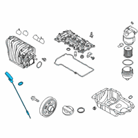 OEM Hyundai Accent Oil Level Gauge Rod Assembly Diagram - 26611-2M000