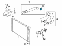 OEM 2021 GMC Savana 2500 Lower Hose Clamp Diagram - 11549024