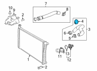 OEM 2018 GMC Terrain Upper Hose Clip Diagram - 11547757