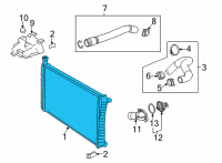 OEM 2021 GMC Savana 3500 Radiator Diagram - 84916454