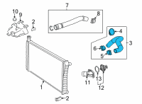 OEM 2022 Chevrolet Express 3500 Upper Hose Diagram - 84148191