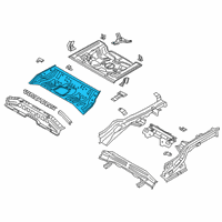 OEM Hyundai Veloster N Panel Assembly-Rear Floor, Front Diagram - 65511-J3000