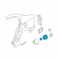 OEM Honda Adapter Assy., Receptacle Diagram - 74480-SNF-A00