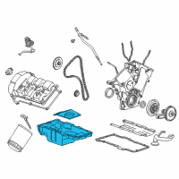 OEM 2002 Mercury Sable Oil Pan Diagram - 3F1Z-6675-DA