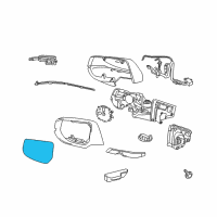 OEM 2014 Cadillac XTS Mirror Glass Diagram - 22839668