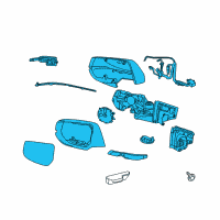 OEM 2018 Cadillac XTS Mirror Assembly Diagram - 23499285