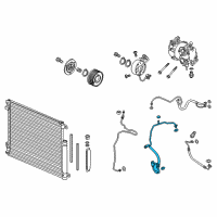 OEM 2016 Honda Civic Hose Complete, Suction Diagram - 80312-TBA-A01