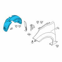 OEM 2012 Ford Fiesta Fender Liner Diagram - AE8Z-16103-C