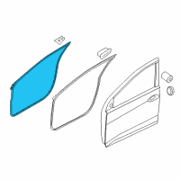 OEM Hyundai Weatherstrip-Front Door Body Side LH Diagram - 82110-3Y000