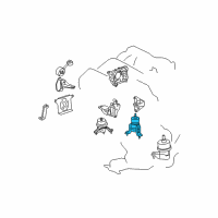 OEM Toyota Camry Front Insulator Diagram - 12360-0A100