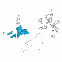 OEM 2017 Nissan GT-R Housing Assembly-Front STRUT With Member Front Side, LH Diagram - G5101-39BMB