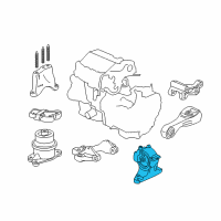 OEM 2014 Honda CR-Z Rubber Assy., Transmission Mounting (MT) Diagram - 50850-SZT-E01
