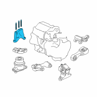 OEM 2013 Honda CR-Z Bracket, Transmission Mountingbase (MT) Diagram - 50655-SZT-003