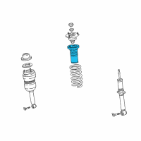 OEM 2005 Lexus LS430 INSULATOR, Rear Coil Spring Diagram - 48257-22070