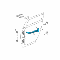 OEM 2008 Chrysler Pacifica Rear Door Latch Diagram - 5054438AB