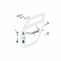 OEM 2005 Chrysler Pacifica Rear Door Hinge Diagram - 5103344AA