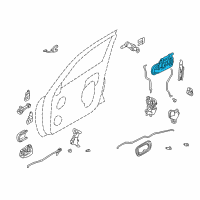 OEM 2004 Nissan Sentra Front Door Outside Handle Assembly, Left Diagram - 80607-6Z619