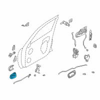 OEM 2001 Nissan Sentra Rear Door Inside Handle Assembly Left Diagram - 80671-5M000