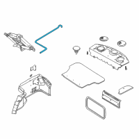 OEM 2002 Kia Spectra Jack Handle Diagram - MB21037810