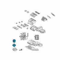 OEM 2002 Chevrolet Trailblazer Fan & Motor Diagram - 89018747