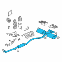 OEM 2017 Honda Civic Muffler, Exhuast Diagram - 18307-TBJ-A03