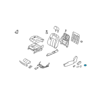 OEM Infiniti FX50 Seat Lumbar Switch Assembly Diagram - 87317-JK66B