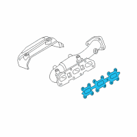 OEM 1996 Nissan Maxima Gasket - Exhaust Manifold, A Diagram - 14036-AG010