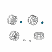 OEM Acura Cap Assembly, Aluminum Wheel Center Diagram - 44732-TK4-A10