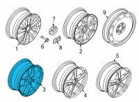 OEM BMW 228i xDrive Gran Coupe DISK WHEEL, LIGHT ALLOY, IN Diagram - 36-11-8-092-353