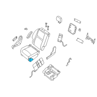 OEM 2016 Infiniti QX60 Pad Assembly-2ND Seat Cushion, RH Diagram - 88311-9NF0A