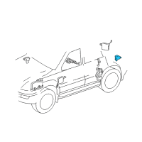 OEM 2007 Lexus GX470 Sensor Assy, Acceleration Diagram - 89190-44010