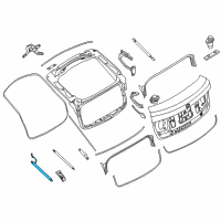 OEM BMW 535i Spring Support, Rear Lid, Top Diagram - 51-24-7-201-545