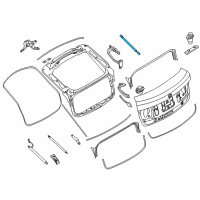 OEM 2017 BMW 535i GT xDrive Gas Strut, Rear Lid, Bottom Diagram - 51-24-7-288-721