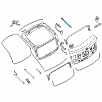 OEM 2013 BMW 535i GT xDrive Gas Strut, Rear Lid, Bottom Diagram - 51-24-7-288-721