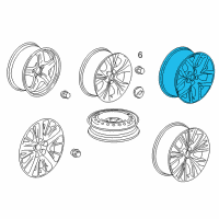 OEM 2016 Chevrolet Impala Wheel, Alloy Diagram - 84507696