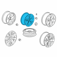 OEM 2017 Chevrolet Impala Wheel, Alloy Diagram - 84507698