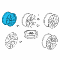 OEM 2017 Chevrolet Impala Wheel, Steel Diagram - 9599030