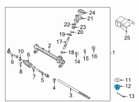 OEM Kia Optima Nut Diagram - 552592M000