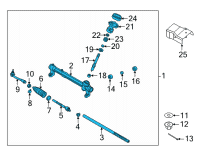 OEM Hyundai Santa Cruz GEAR ASSY-STEERING Diagram - 56500-K5000