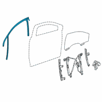 OEM 2020 Cadillac XT6 Run Weatherstrip Diagram - 84824384