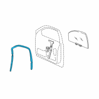 OEM 2006 Jeep Liberty Seal-Glass Channel Run Diagram - 55360958AC