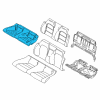 OEM 2022 Ford Mustang Seat Cushion Pad Diagram - FR3Z-7663840-B