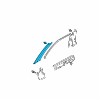 OEM 2001 Honda Civic Garnish Assy., R. FR. Pillar *YR169L* (MILD BEIGE) Diagram - 84101-S5P-A01ZB