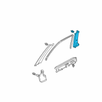 OEM 2005 Honda Civic Garnish Assy., L. Center Pillar (Upper) *NH293L* (SEAGULL GRAY) Diagram - 84161-S5P-A01ZA