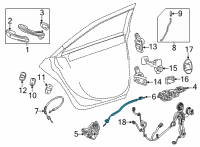 OEM Cadillac CT5 Lock Cable Diagram - 23412160