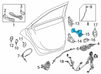 OEM Cadillac Door Check Diagram - 84574134