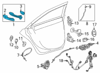 OEM 2021 Cadillac CT5 Handle, Outside Diagram - 13537478