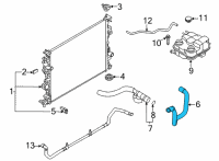 OEM 2022 Lincoln Corsair HOSE - RADIATOR Diagram - LX6Z-8286-K